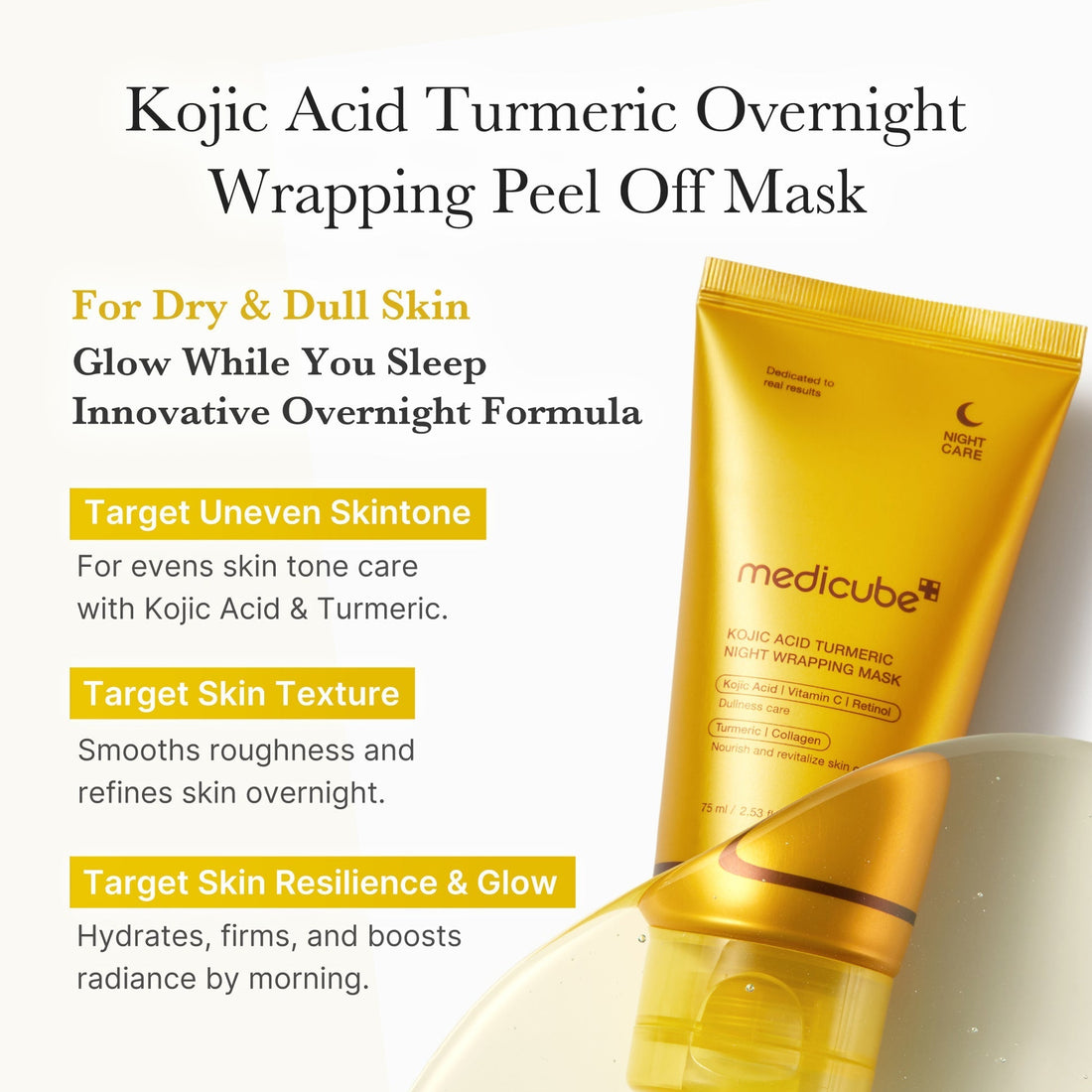 Medicube - Kojic Acid Turmeric Night Wrapping Mask